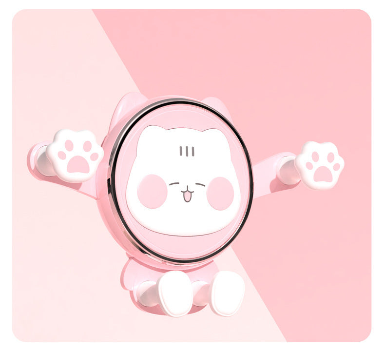 Car Bracket Car Navigation Cartoon Cute Women
