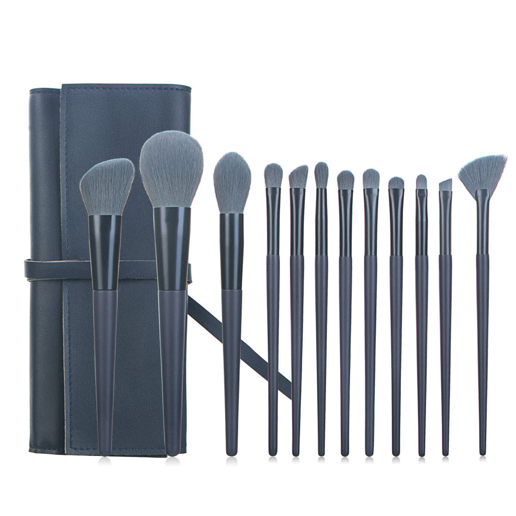 12-piece Makeup Brush Set With 4 Colors And A Makeup Bag