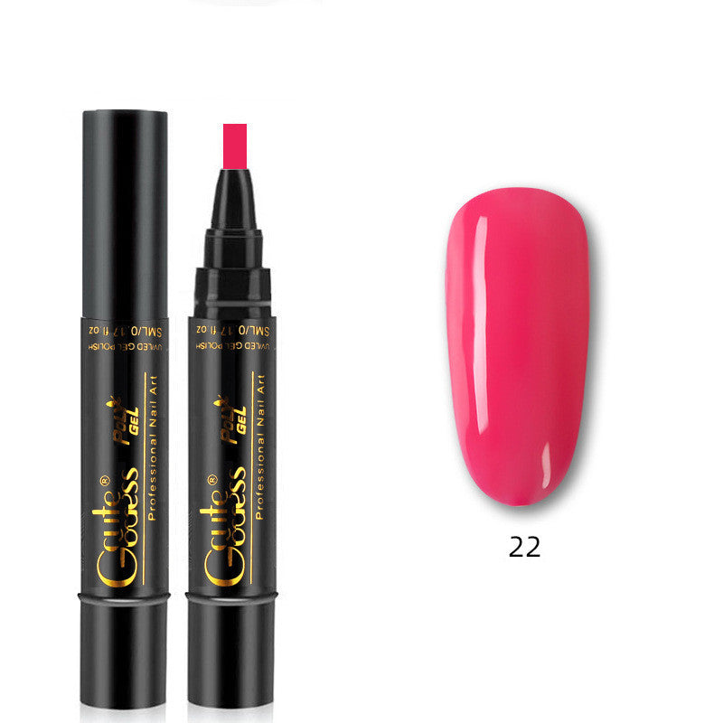 3 In 1 Nail Glue Pen  One-step Glue Phototherapy Plastic Nail Magnet Pen French Water Ripple Cat Eye Strong Magnet Pen DIY Manicure Tool Pen