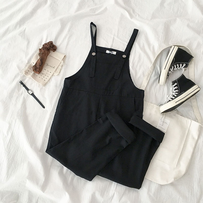 Summer Suspender Pants Korean-style Loose-fit Slimming For Female Students