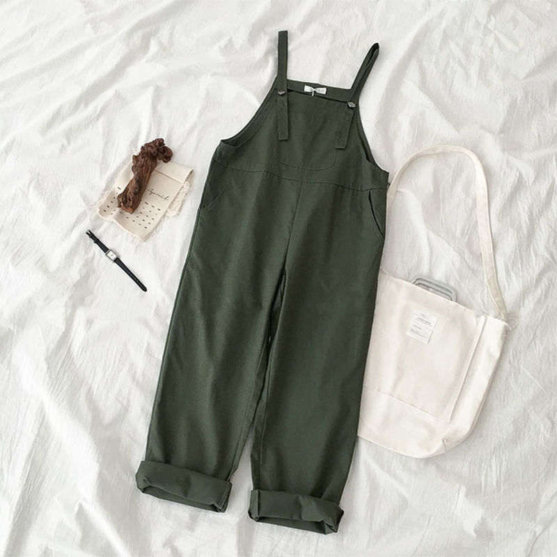Summer Suspender Pants Korean-style Loose-fit Slimming For Female Students