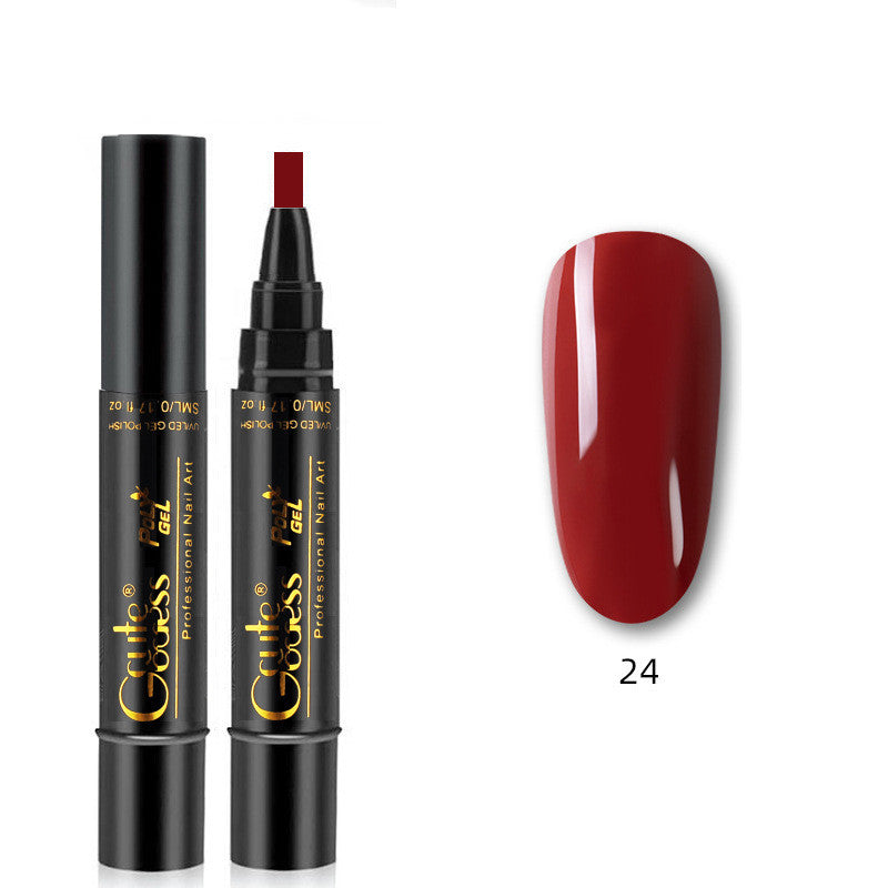 3 In 1 Nail Glue Pen  One-step Glue Phototherapy Plastic Nail Magnet Pen French Water Ripple Cat Eye Strong Magnet Pen DIY Manicure Tool Pen