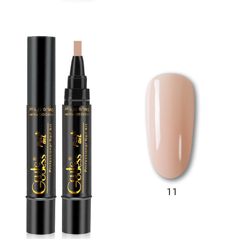 3 In 1 Nail Glue Pen  One-step Glue Phototherapy Plastic Nail Magnet Pen French Water Ripple Cat Eye Strong Magnet Pen DIY Manicure Tool Pen
