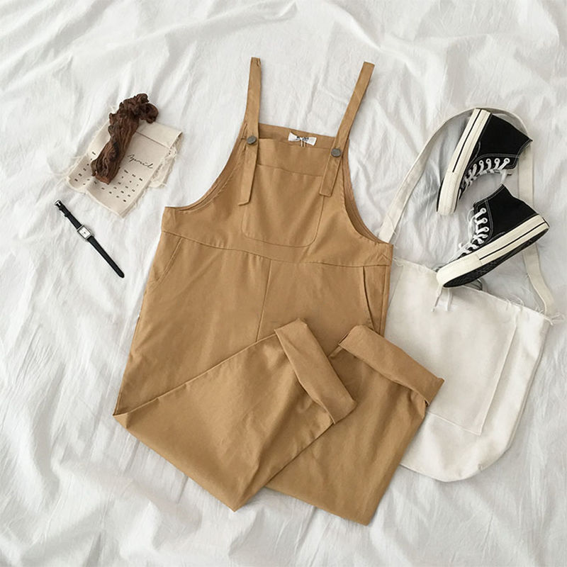 Summer Suspender Pants Korean-style Loose-fit Slimming For Female Students