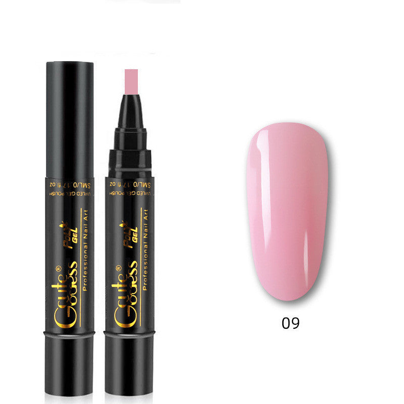 3 In 1 Nail Glue Pen  One-step Glue Phototherapy Plastic Nail Magnet Pen French Water Ripple Cat Eye Strong Magnet Pen DIY Manicure Tool Pen