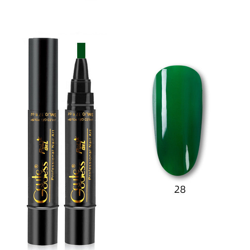 3 In 1 Nail Glue Pen  One-step Glue Phototherapy Plastic Nail Magnet Pen French Water Ripple Cat Eye Strong Magnet Pen DIY Manicure Tool Pen
