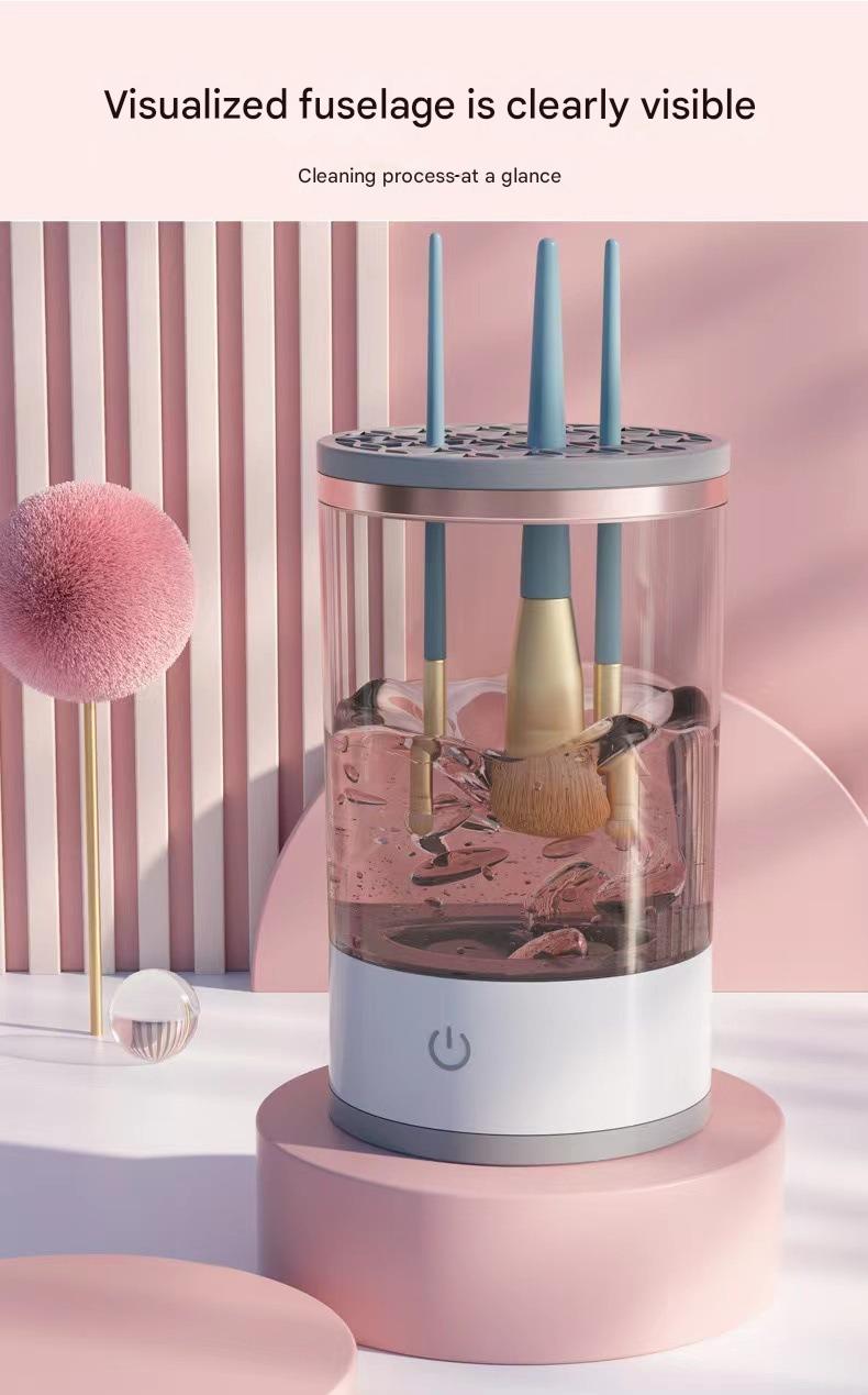 ABS Plastic Makeup Brush Electric Cleaner Professional Makeup Brush Cleaner For Beauty Stores