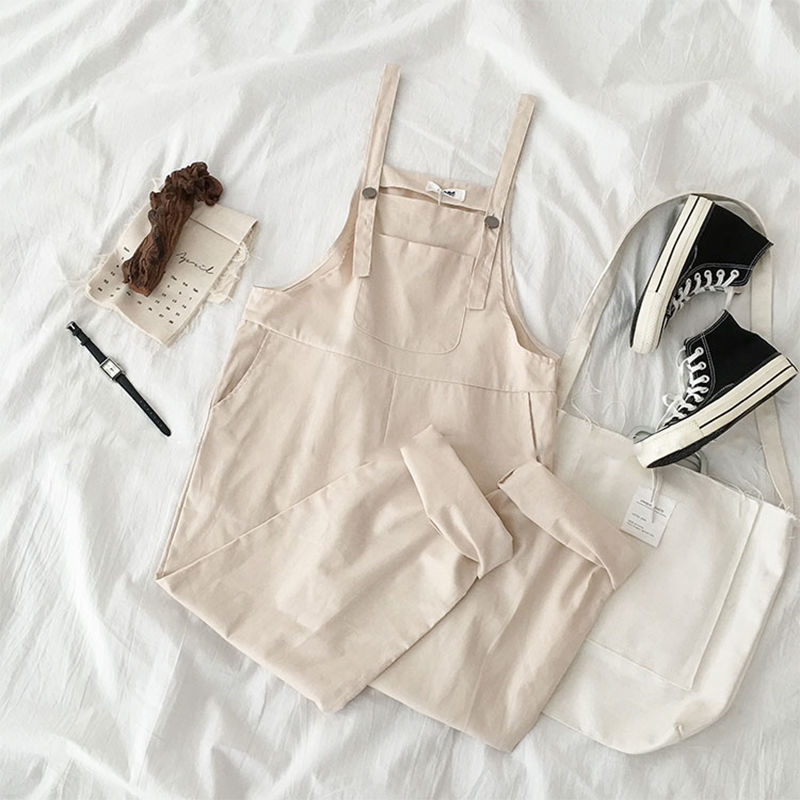 Summer Suspender Pants Korean-style Loose-fit Slimming For Female Students